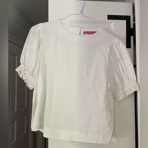 BURU White Puff Sleeve Top- Size M
